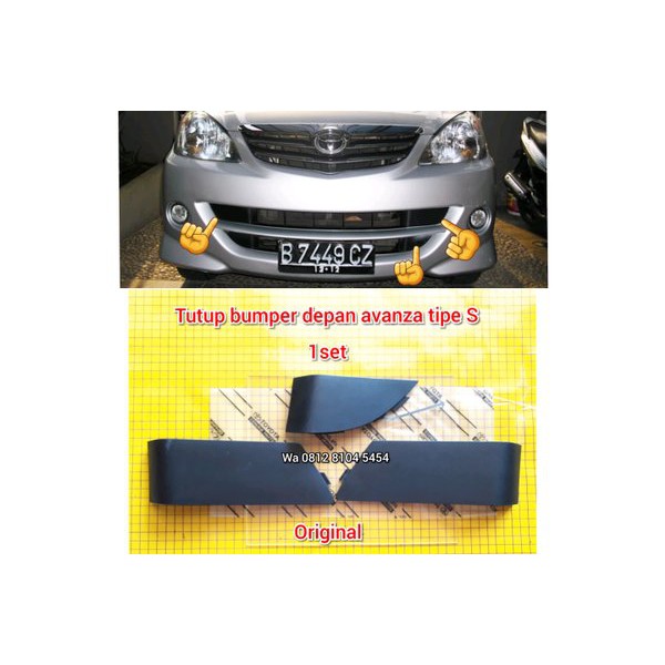 tutup bumper cover bemper toyota avanza tipe S 1set original         TOOLS