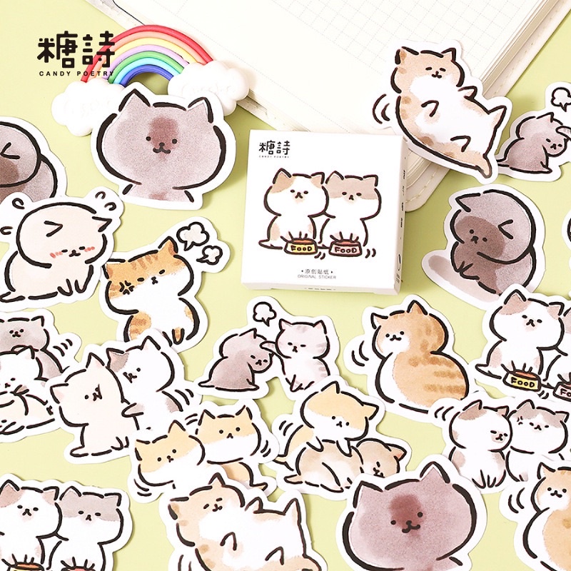 

Sticker Pack Kucing Pet Lucu 003 Sticker Decorative Gwiyeo DIY Journal