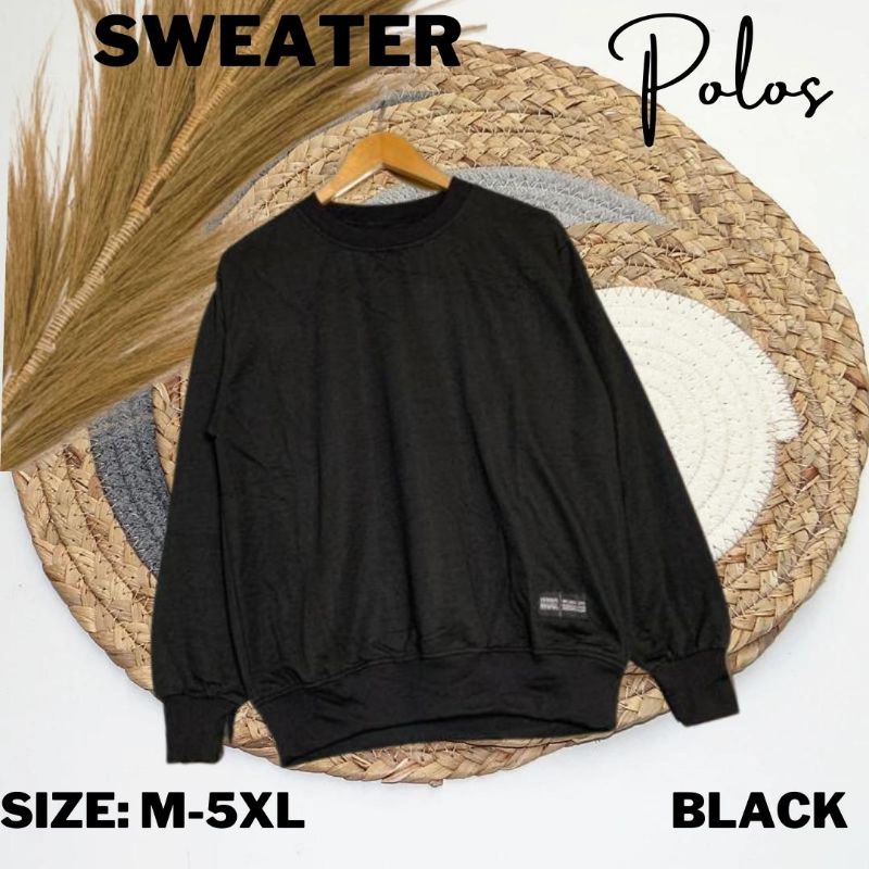 Sweater Crewneck Sweatshirt Polos SIZE M - XXL Cowok Cewek / Pria Wanita Original WOC