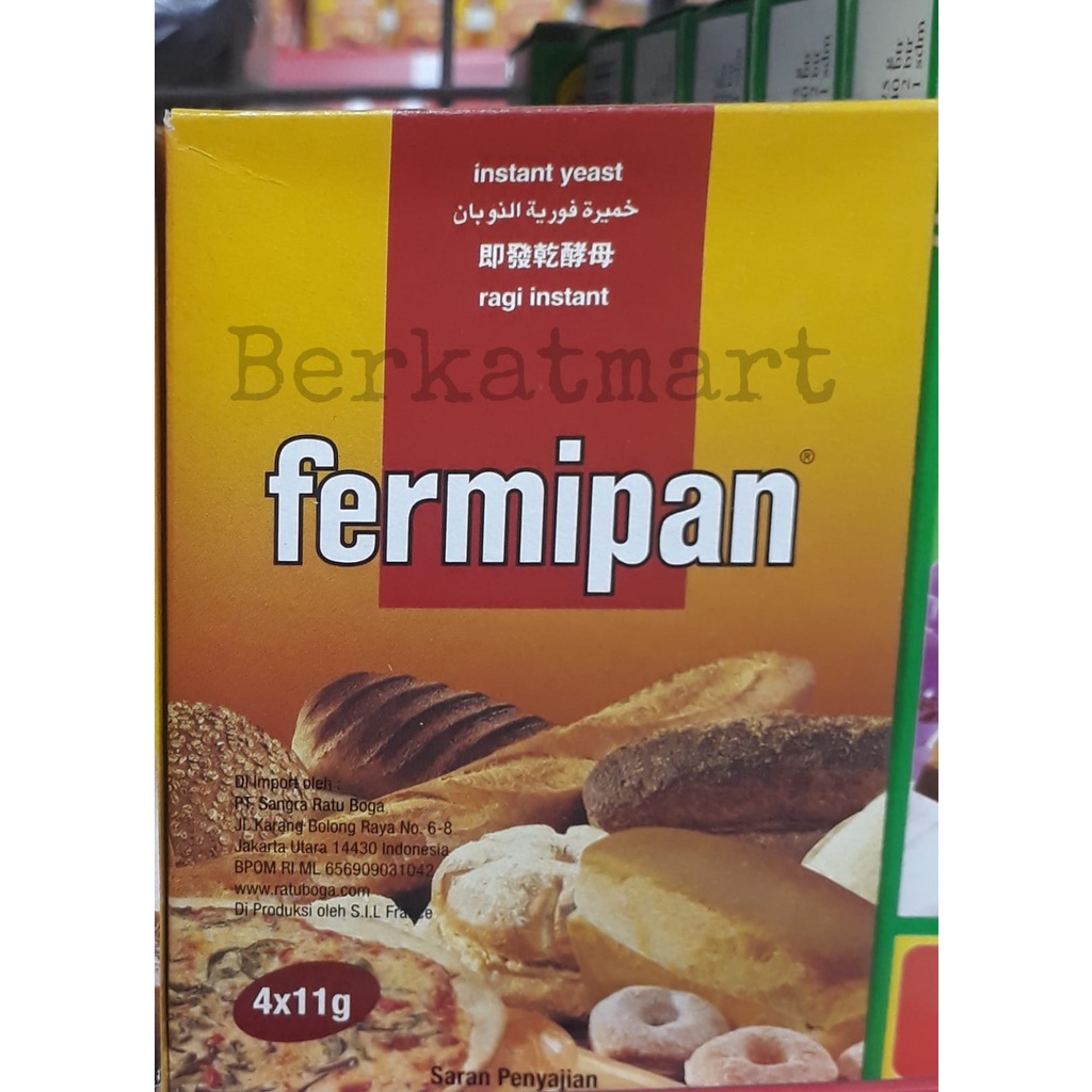 FERMIPAN SACHET Instant Yeast Ragi Instan Box (4x11Gram) Murah