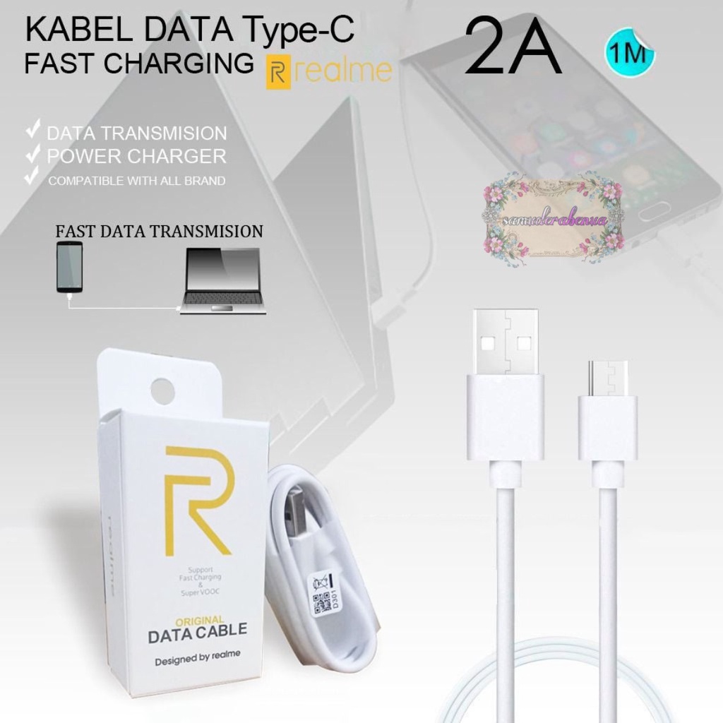 Kabel cable data original REALME Fast charging 2A TIPE C usb realme 6 6pro 7 7pro 8 8pro supoort vooc SB3156