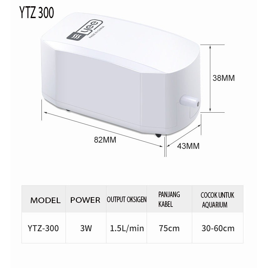 Pompa Udara Aquarium/Aquarium Air Pump/Pompa Udara Aerator Merk YEE