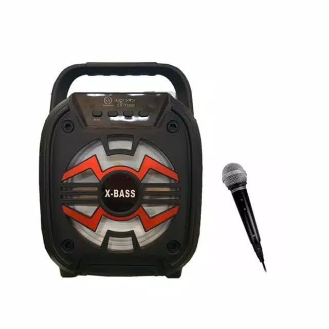 Speaker Bluetooth Shuangxiong SX-Y5006 Portable Radio FM Gratis Microphone Untuk Karaoke