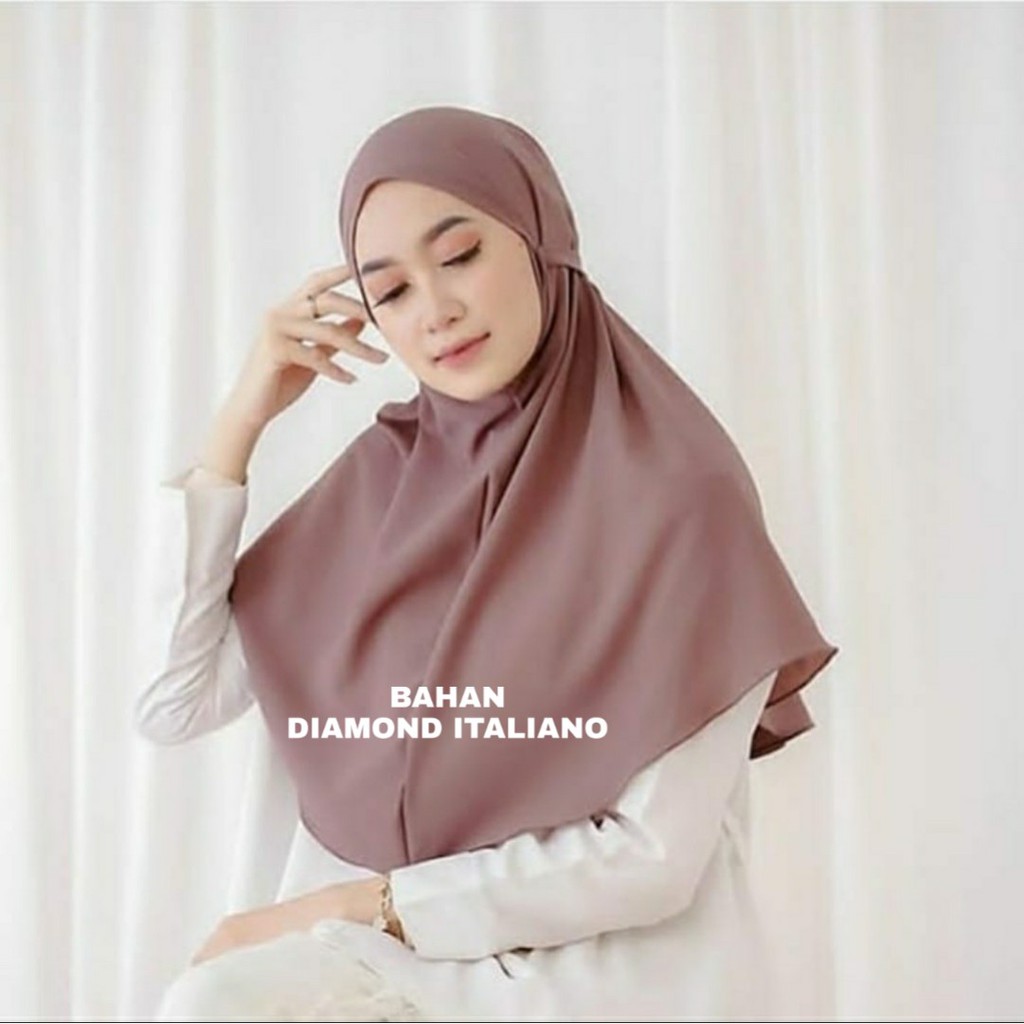 ( 1KG MUAT 15 PCS ) SAKENA BERGO DIAMOND ITALIANO NON PET HIJAB JILBAB KHIMAR MARYAM BERGO KERUDUNG
