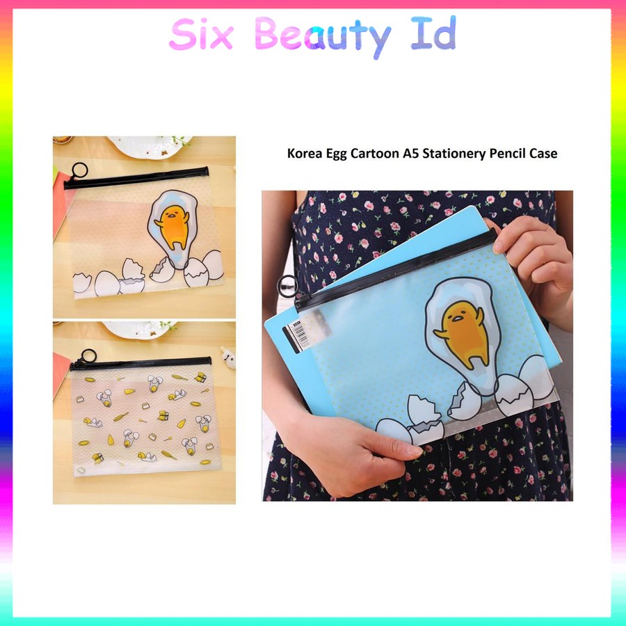 

Sale! PF11 Korea Egg Cartoon A5 Stationery Pencil Case / Tempat Pensil
