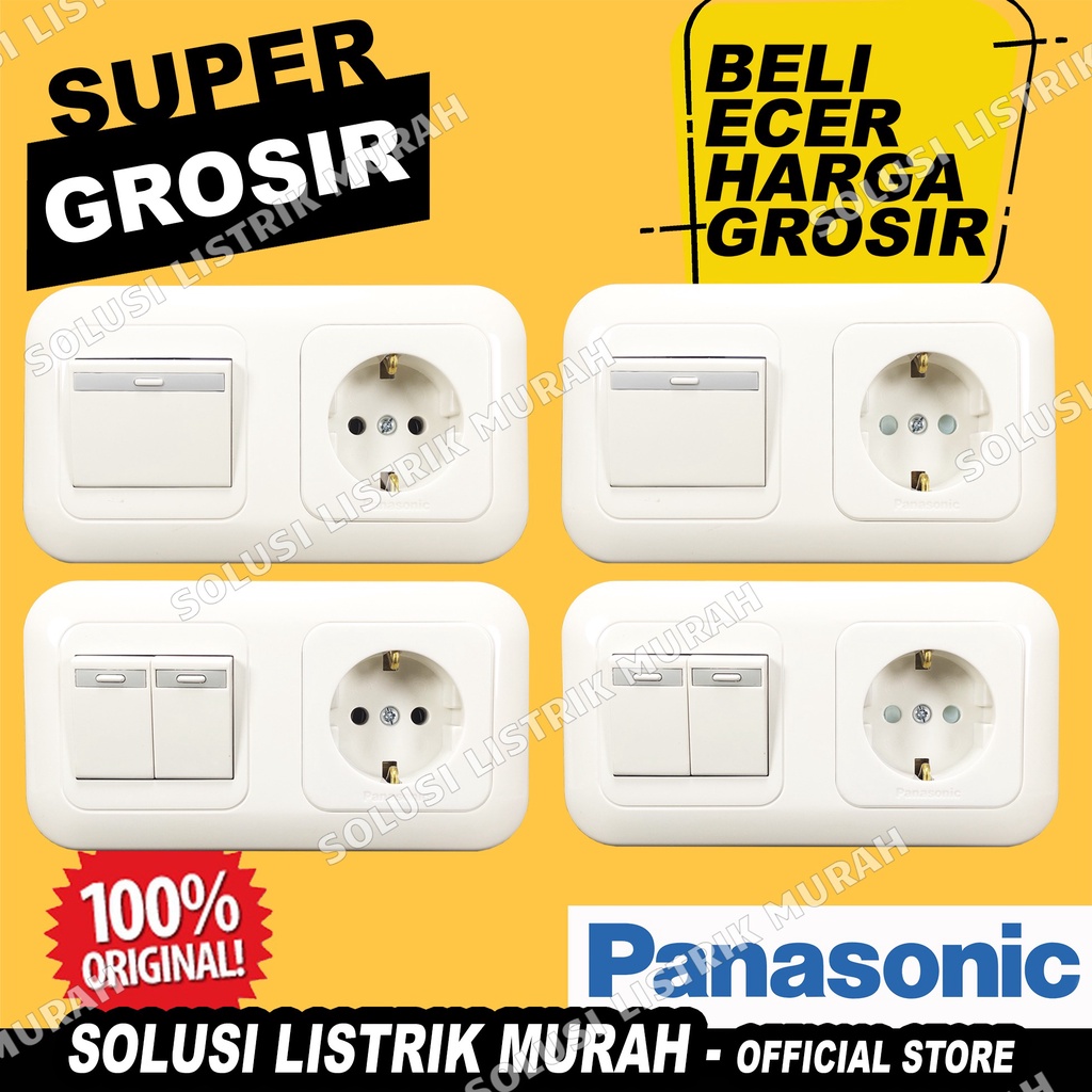 Panasonic Stop Kontak + Saklar CP  / Non CP / Single / Double