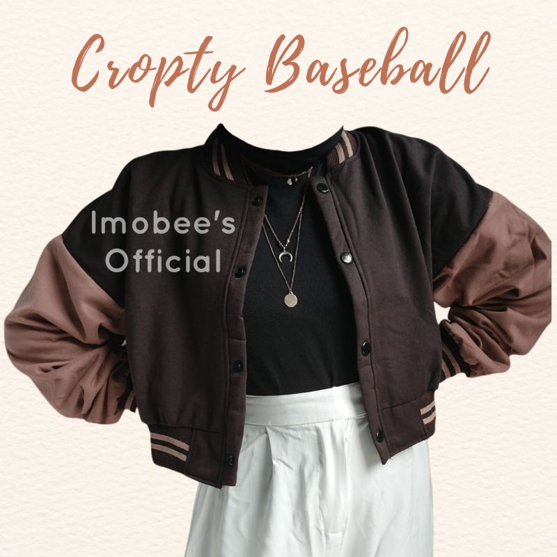 CROPTY BASEBALL JACKET // JAKET BASEBALL CROP