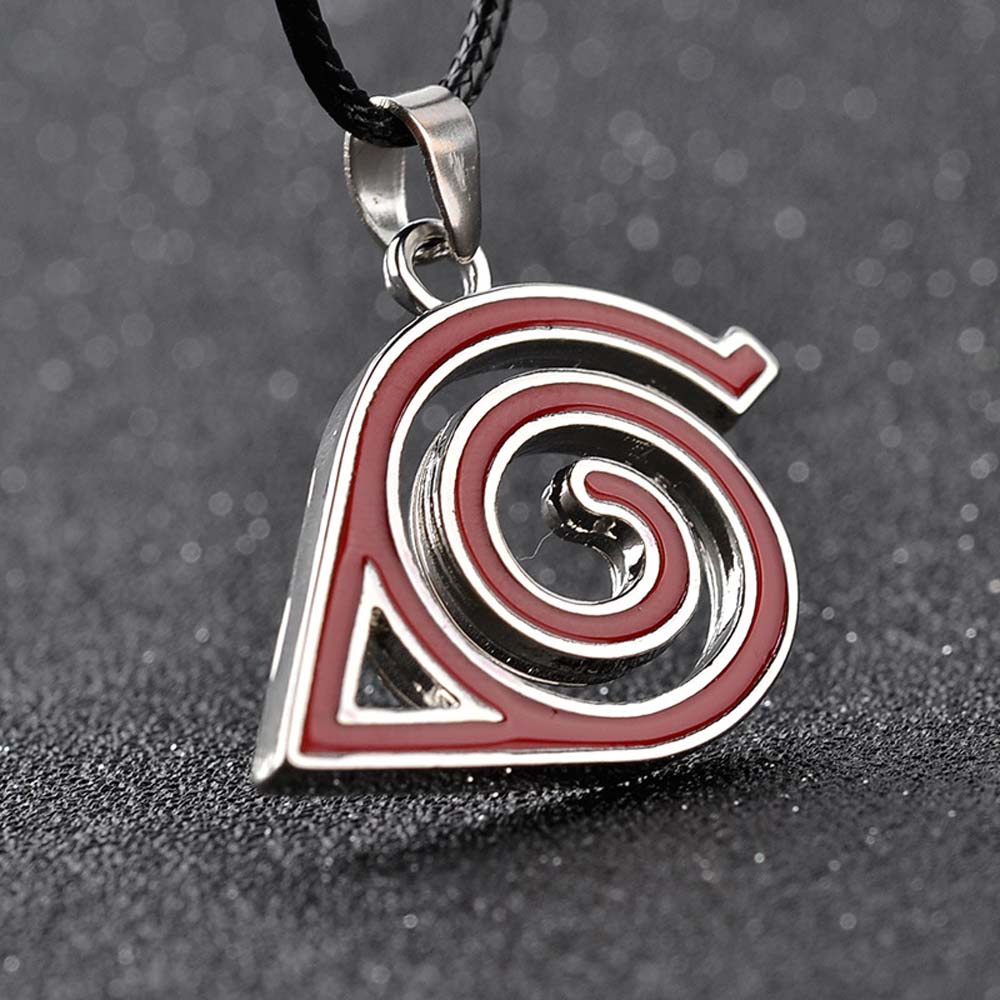 REBUY Unisex Pendant Necklace Gift Cosplay Props Anime NARUTO Kakashi Leaf Village Konoha Jewelry Japanese Anime Metal Uzumaki Naruto Uchiha Itachi Symbol Logo/Multicolor