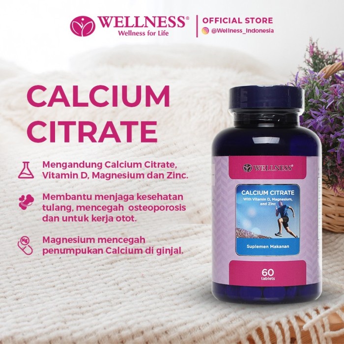 Wellness Calcium Citrate 60 Tablets