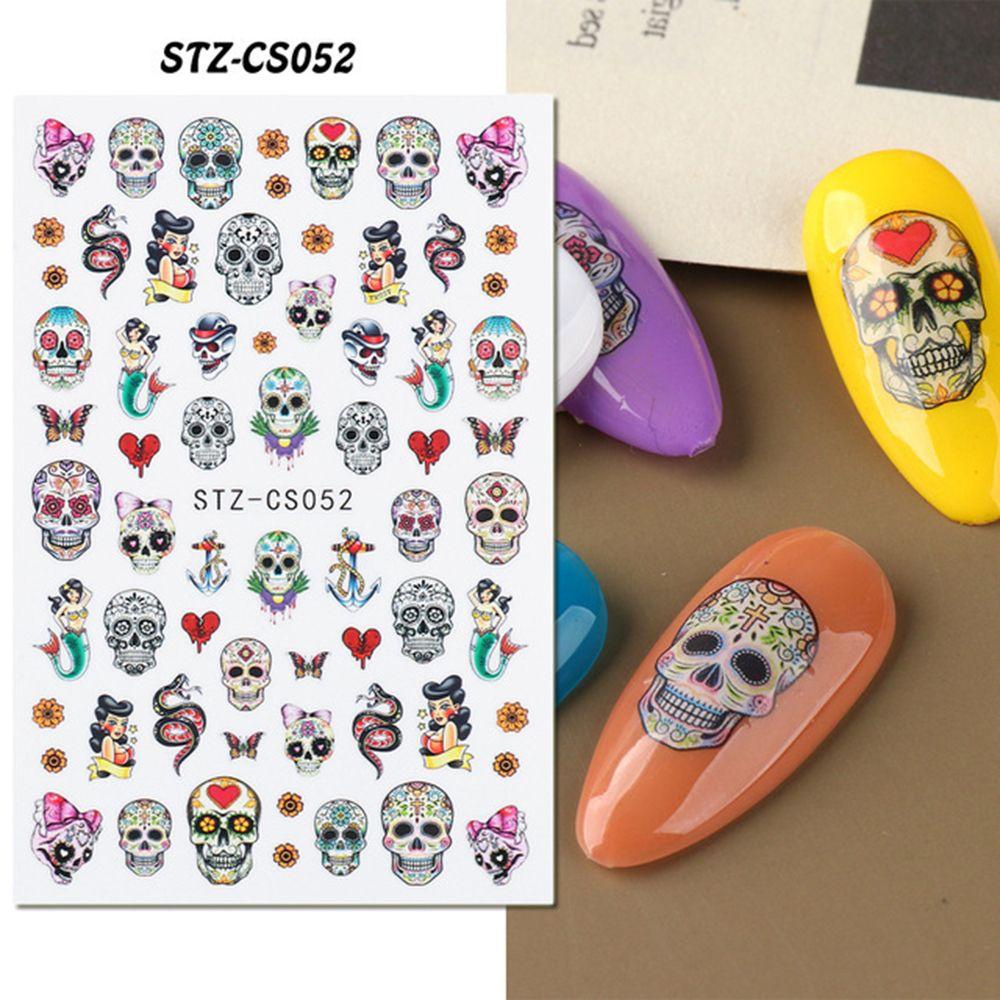 Solighter Stiker Kuku Manicure Perekat Decals Snake Halloween