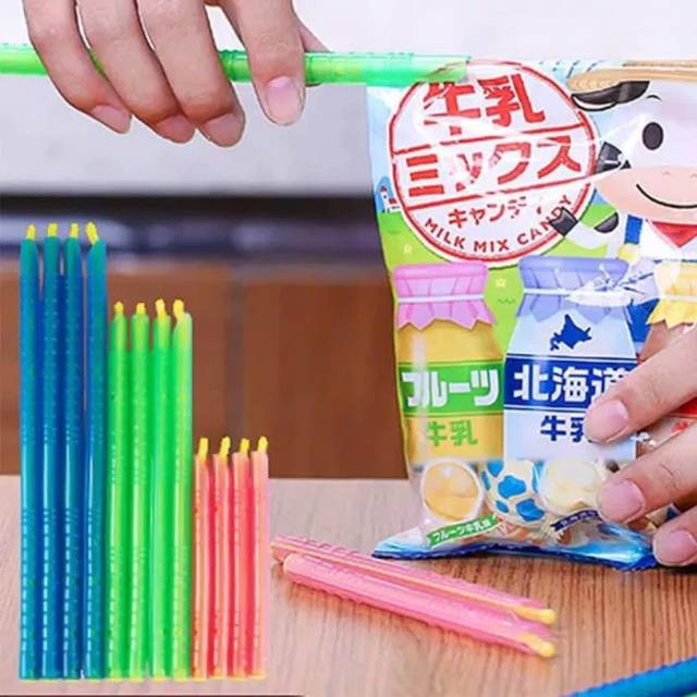 12 Pcs Food Sealer Snack Seal Stick Segel Makanan Plastik Kantong Plastic