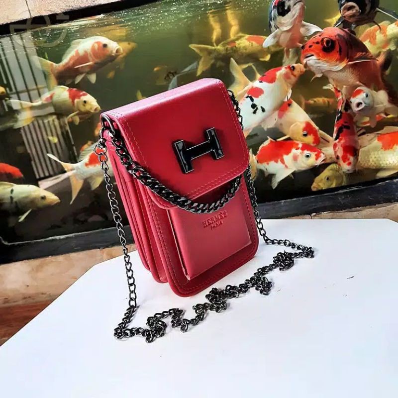 Tas wanita Selempang Hp 3 ruang H 6484 slingbag handphone Kekinian Korea