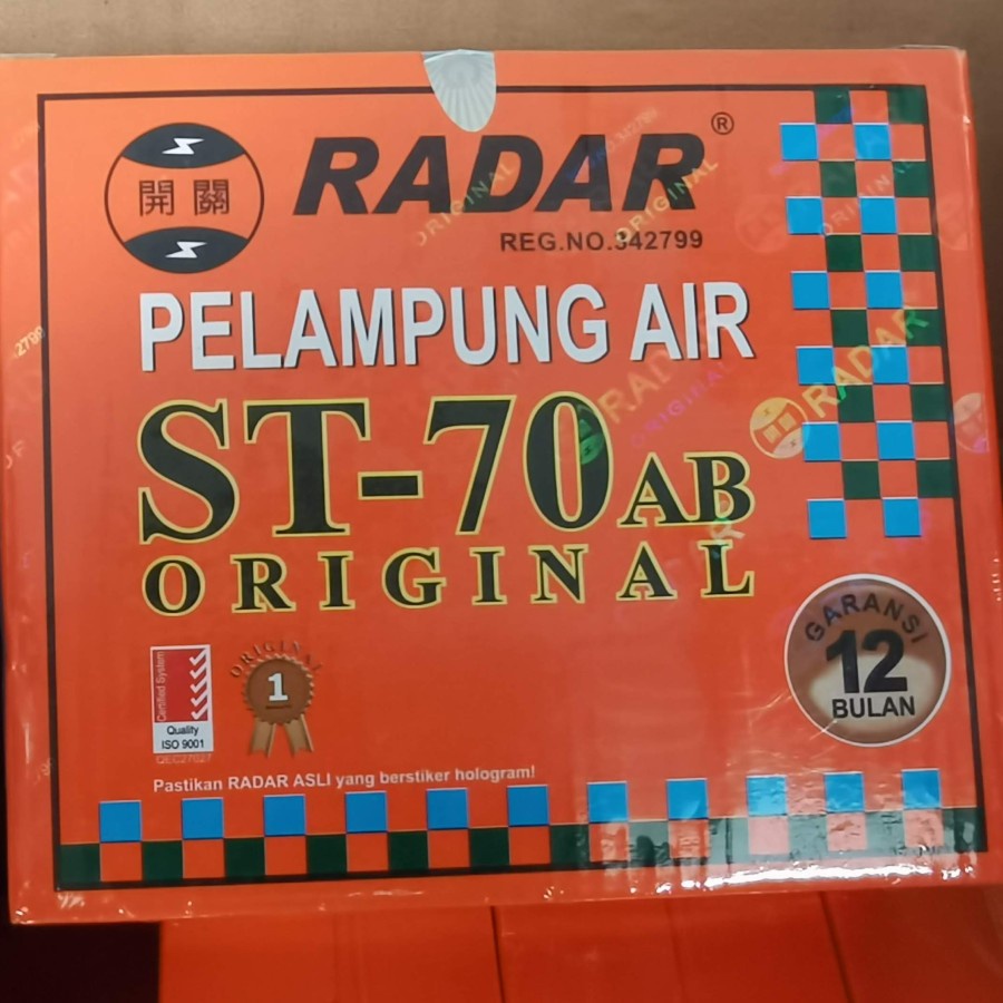 PELAMPUNG AIR TOREN RADAR ORANGE OTOMATIS POMPA AIR ST 70 AB ORIGINAL