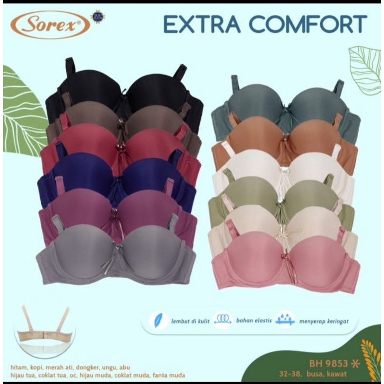 Bra Sorex 1/2 cup dengan kawat 9853 Extra Comfort