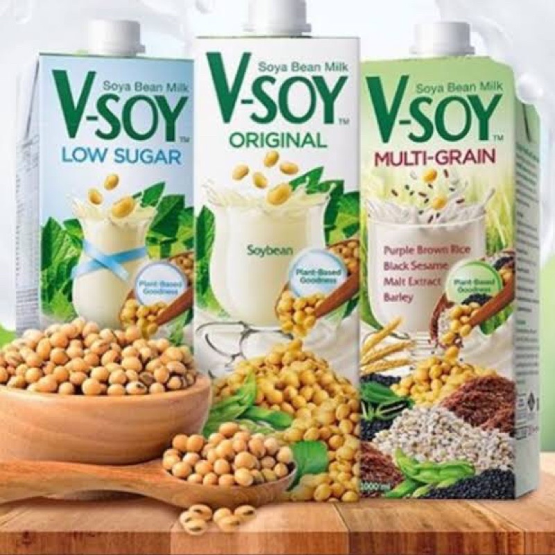 

V-SOY SOYA BEAN MILK ORIGINAL, MULTI-GRAIN, LOW SUGAR 1L