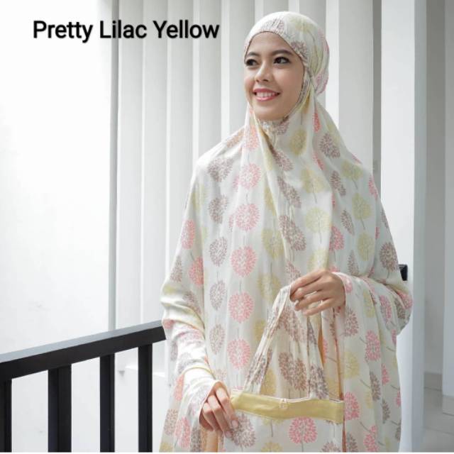 Pretty Lilac Yellow Mukena Motif Mukena Tazkia Mukena Murah Bahan Katun Rayon Mukena Adem