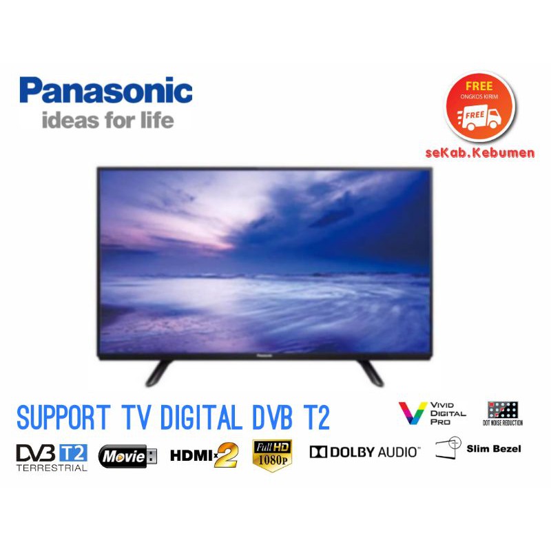 TV LED Panasonic 32 inch Digital DVBT2 support seri H400 Free ongkir sekab. Kebumen