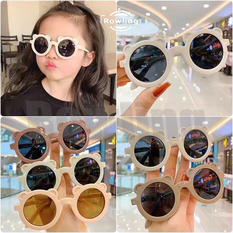 Rowling(ka-60)Kacamata Anak New Trend/Fashion Anak Terbaru Telinga Beruang kacamata hitam  High Quality Import Kacamata Fashion