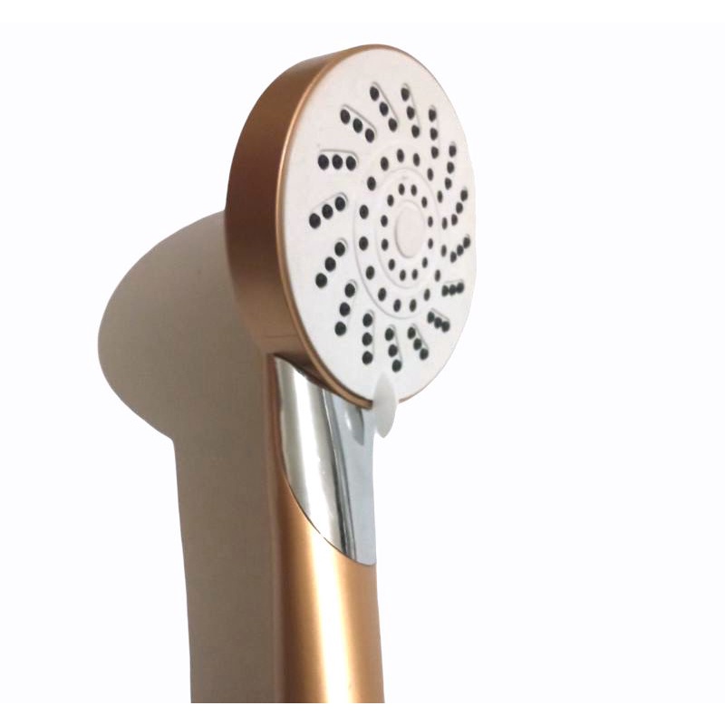 Hand Shower Genggam Abs Gold High Quality Tanpa Selang Tekanan Kencang 5 Mode Semburan 1/2&quot; Promo