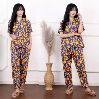  BAJU  TIDUR  WANITA  PIYAMA PAJAMAS KATUN JEPANG ASLI 