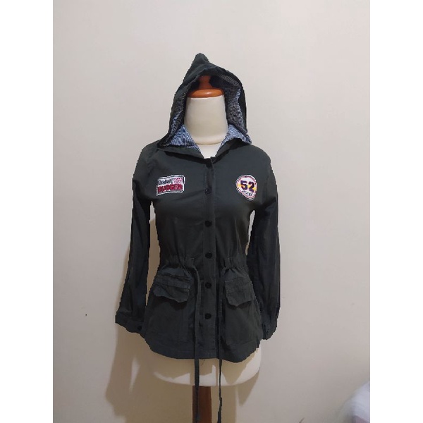 JAKET PARKA HIJAU ARMY