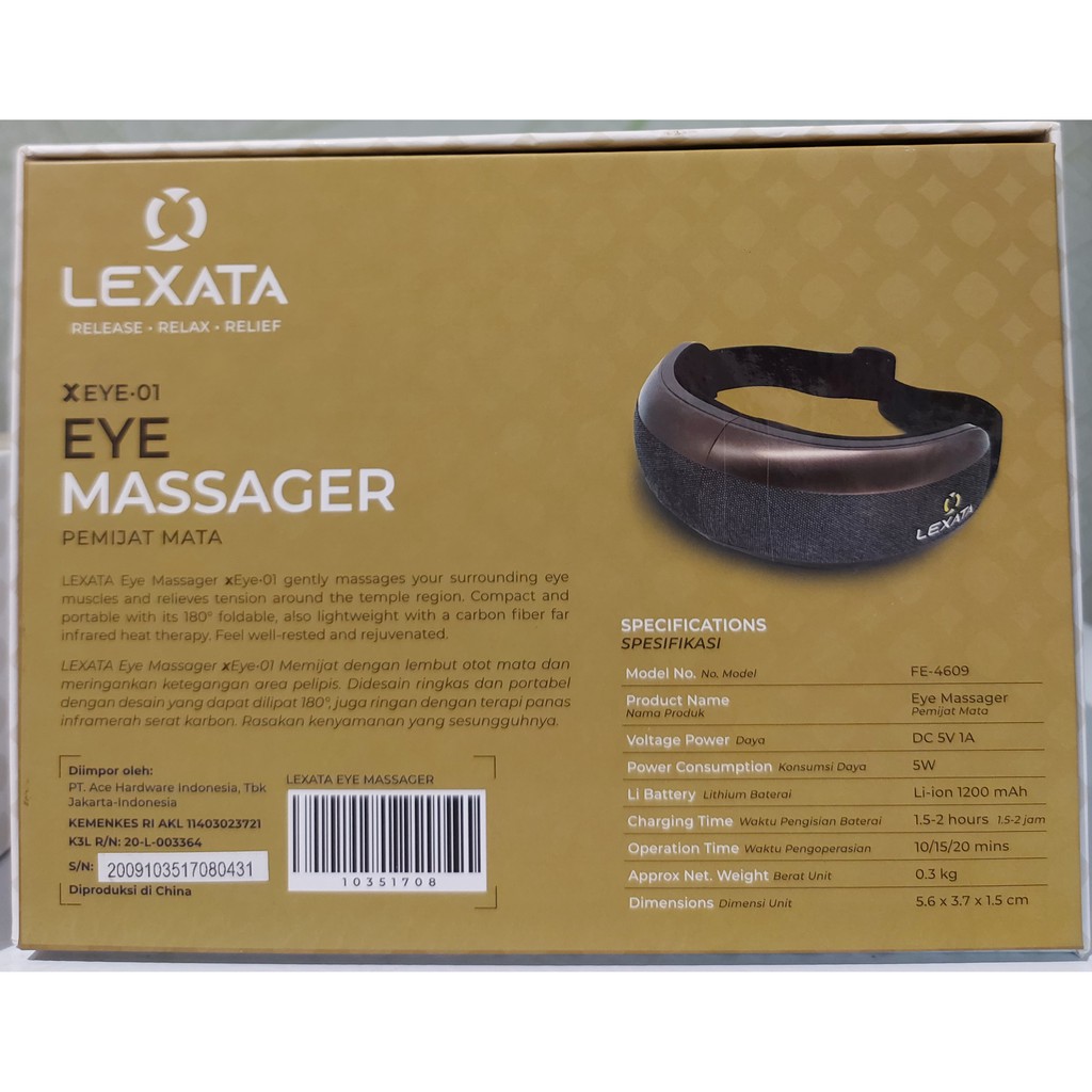 LEXATA PEMIJAT MATA / EYE MASSAGER / RELAX MATA