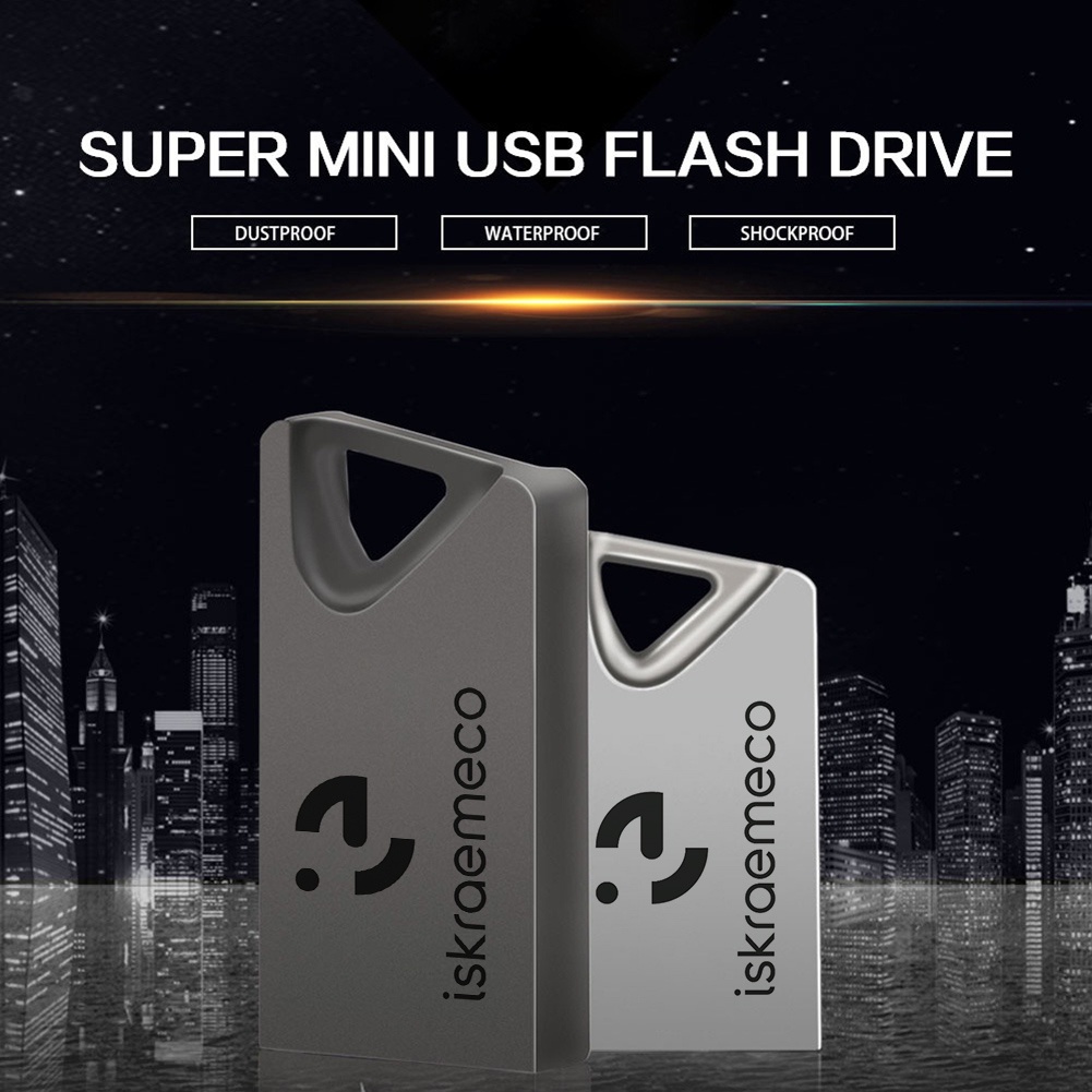 Flash Disk USB 3.0 Kapasitas 2 / 4 / 8 / 16 / 32 / 64GB Bahan Metal Anti Air Untuk PC