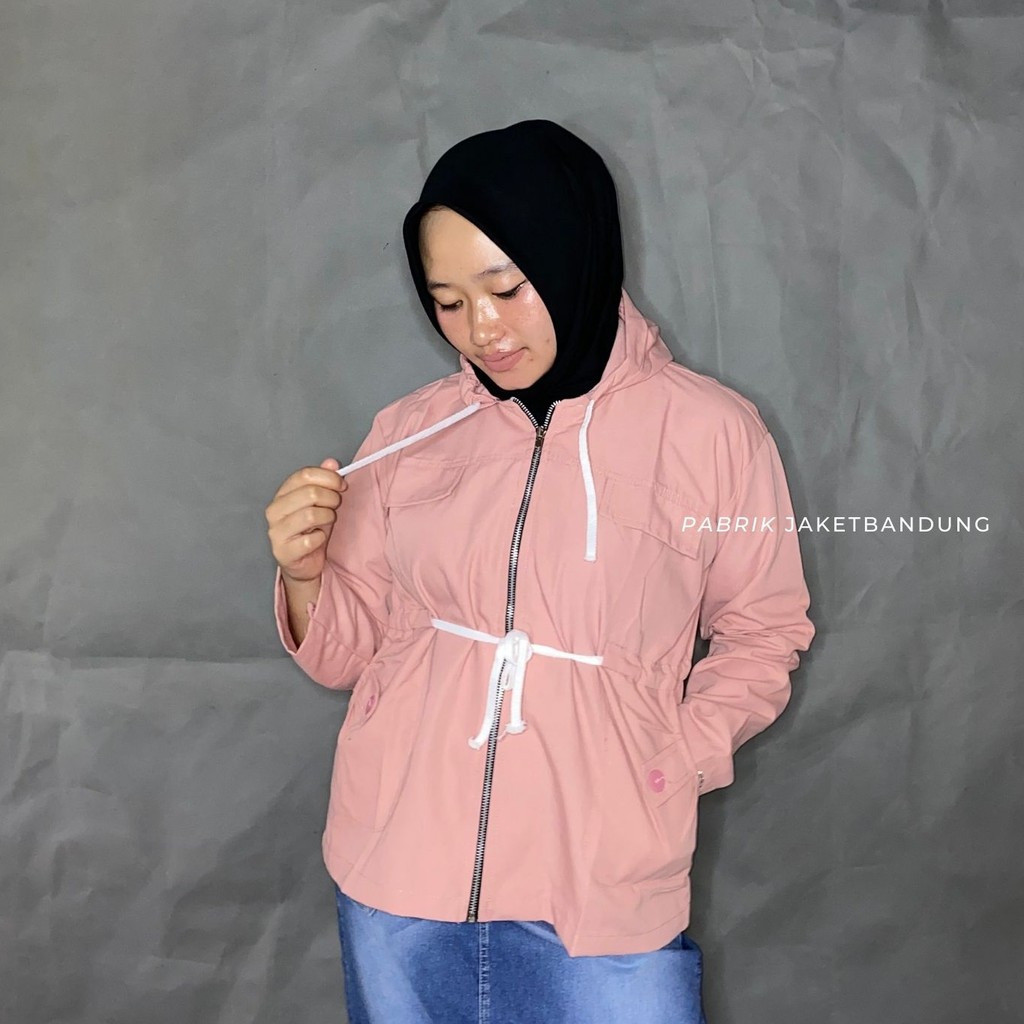 JAKET MERLIN PARKA HOODIE || Jaket Semi Parka cewek