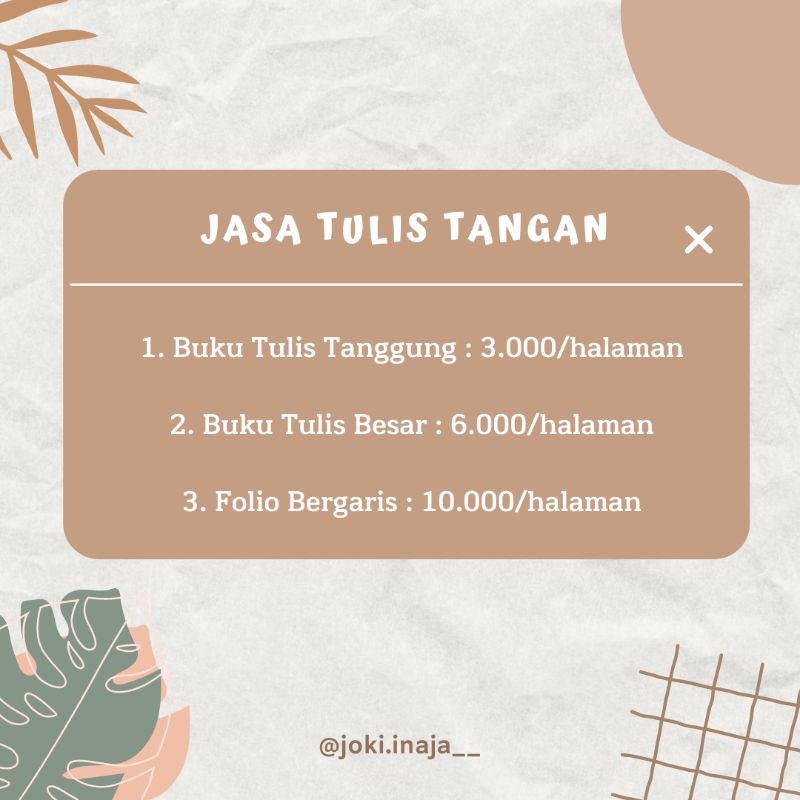 Joki Tulis Tangan