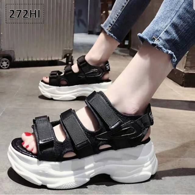 Sandal Wanita Fula Putih - Sandal Wanita Murah - Wedges Sandal