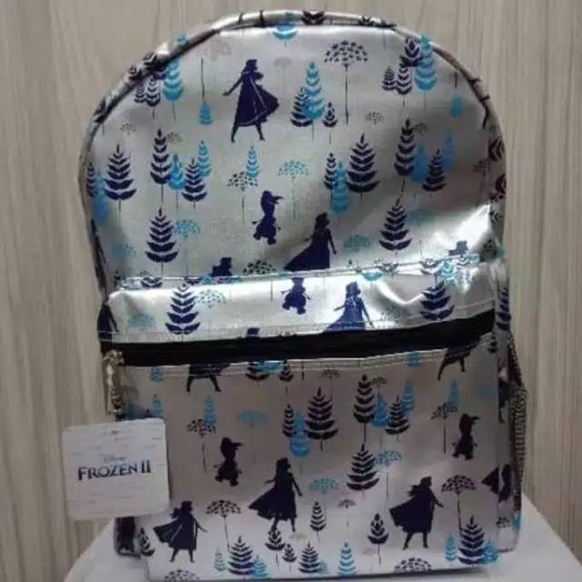 READY TAS RANSEL CEWEK ♛ SALE !!! TAS RANSEL FROZEN 2 AQUA METALIK SALE