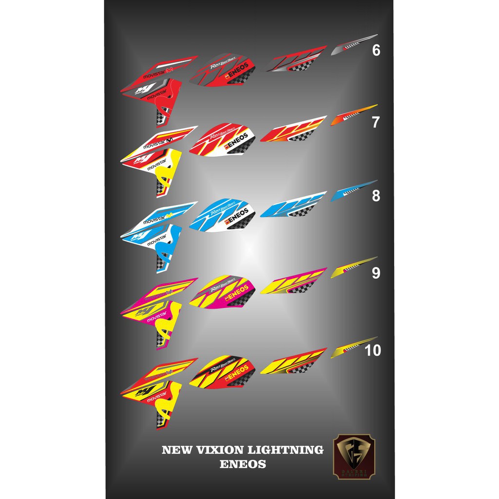 Stiker Striping List Motor New Vixion Lightning Movistar 03