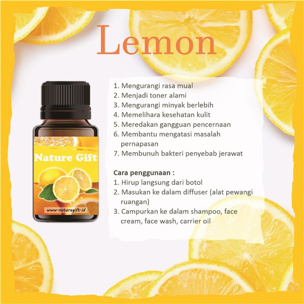 Pure Lemon Essential Oil Minyak Lemon Murni Indonesia