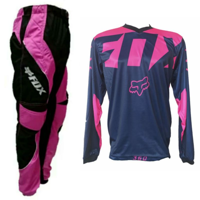 Spbk Jersey Set Jerset Hitam Pink Setelan Trail Cross Sepeda Downhill MTB Adventure