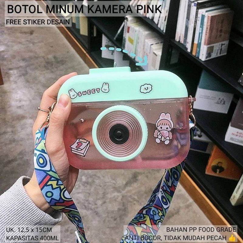 BOTOL MINUM KAMERA 400ML / BOTOL MINUM UNIK-3