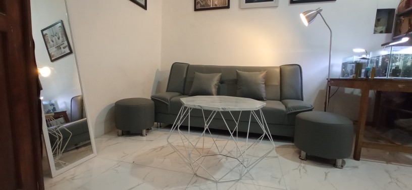 Meja Tamu Minimalis Segi 8 Hexagon Teras Coffee Table Diameter 60 Cm