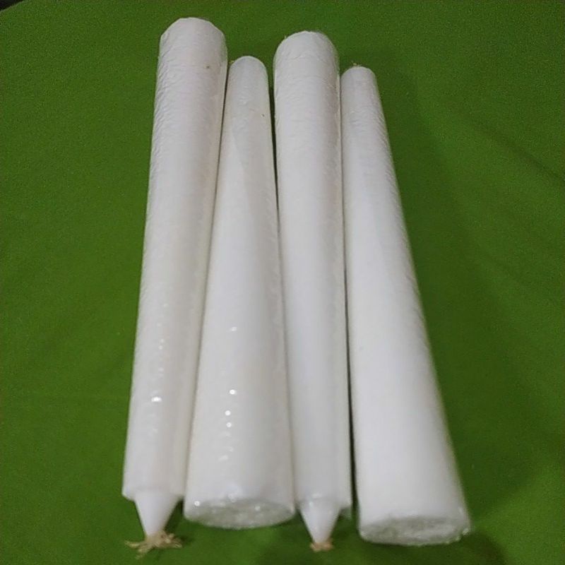 lilin jumbo warna putih isi 4pc / lilin jumbo putih