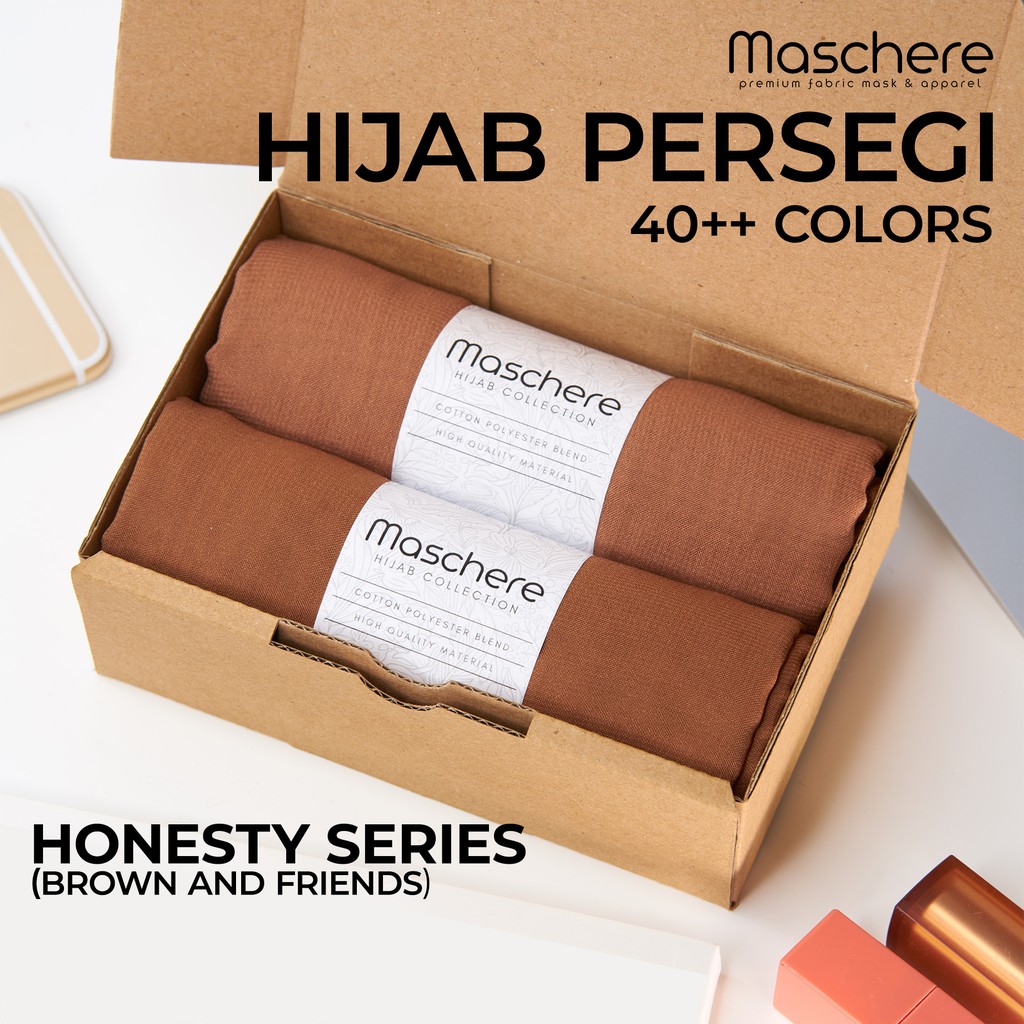 Maschere Premium Hijab Segiempat - Double Hycount