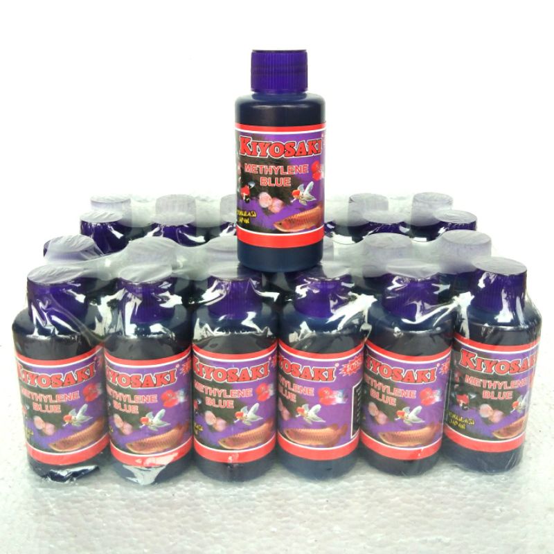 METHYLENE BLUE KIYOSAKI Obat biru mb obat ikan hias stres jamur white spot ws sirip sisik ekor luka metilin