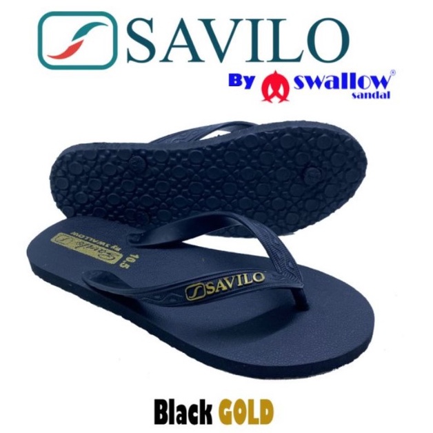 GROSIR Sandal Jepit Swallow Hitam Emas Original /Black Gold COD