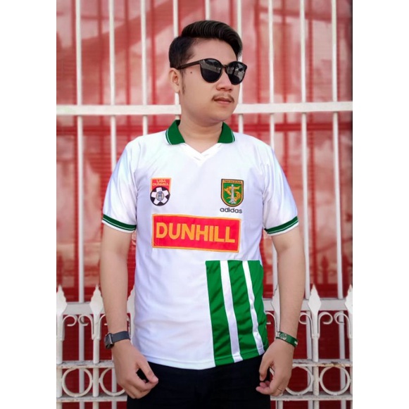 Jersey Persebaya Surabaya retro Dunhill putih