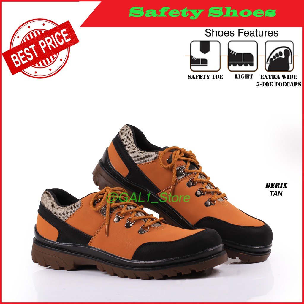 SEPATU BOOTS PRIA DERIX LOW BOOT SAFETY SHOES ALAS KAKI KERJA COWOK FOOTWEAR SEPATU BOOTS PENDEK