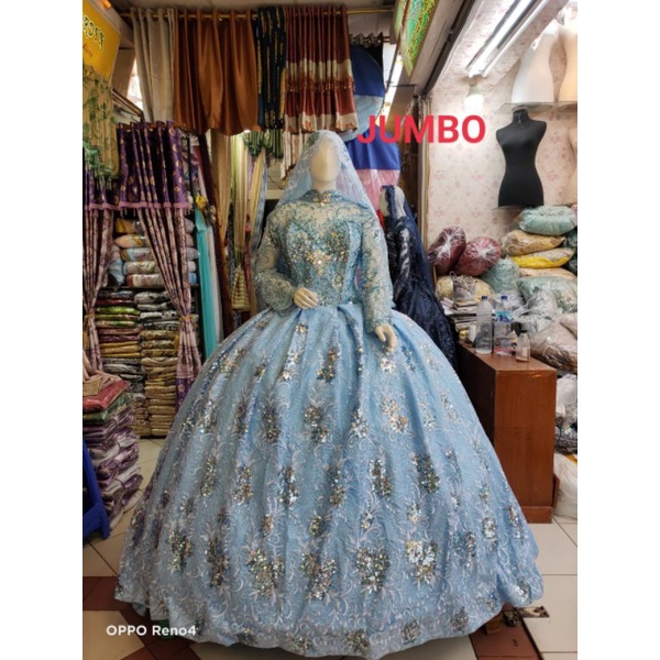 Gaun pengantin JUMBO fullpayet (ld.120) || gaun pengantin slin JUMBO fullpayet || kebaya pengantin b
