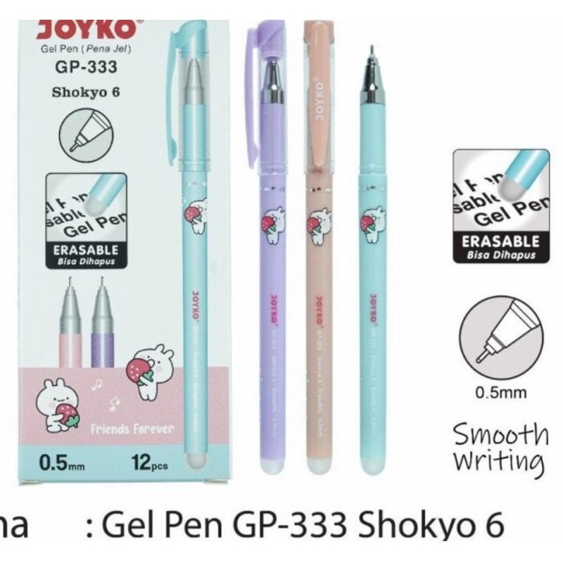 

Pena Bisa Dihapus Joyko { 1LSN ISI 12PCS } 0,5mm
