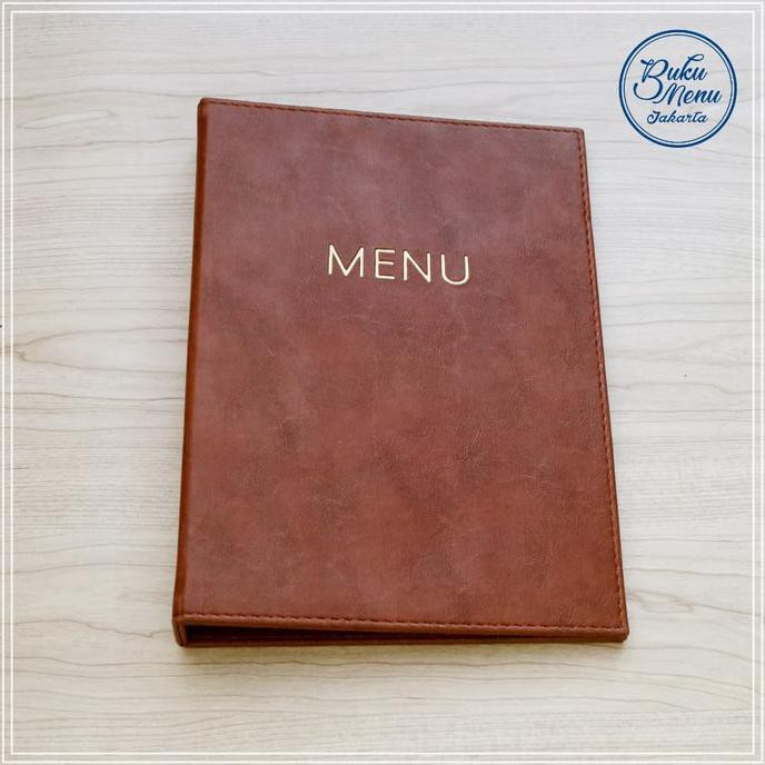 

✨ BISA COD ✨ BUKU MENU RESTORAN KULIT BINDER COVER A4 - COKLAT - READY STOCK MURAH Kode 876