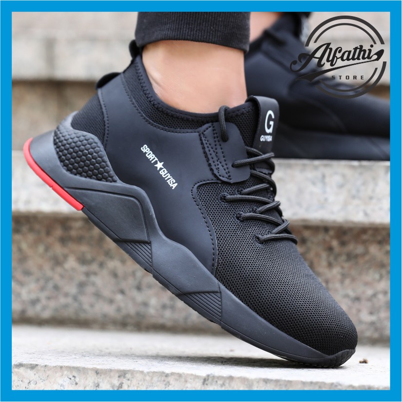 AlFathi Sepatu Safety Sneakers Sport Ori By Guyisa Black