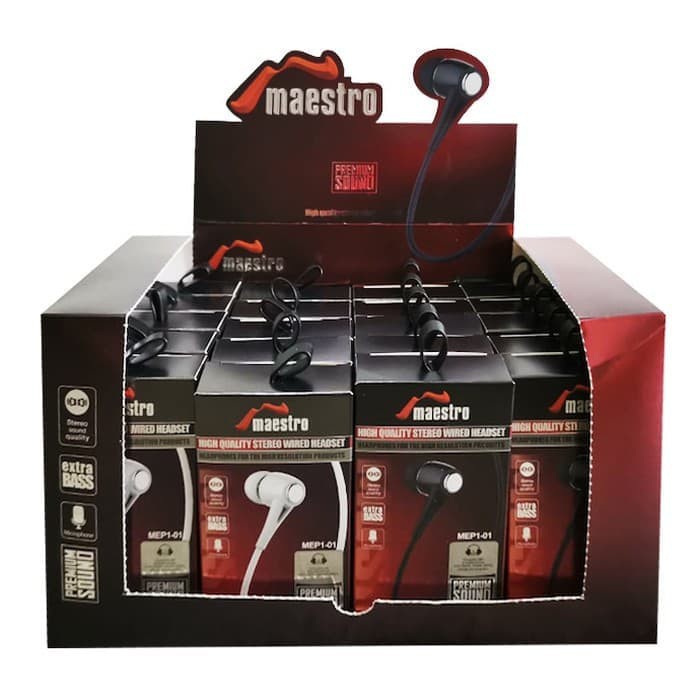 Handsfree Maestro MEP1-01 Earphone Headset Original 1 Box