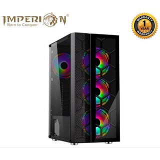 Casing komputer gaming imperion kinetic 361 tempered glass - Pc case