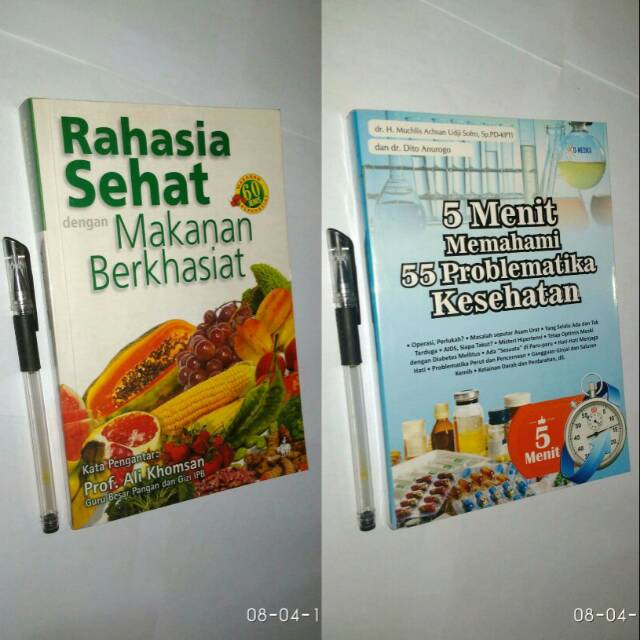 

ORI - Paket 2 Buku : Rahasia Sehat Makanan Berkhasiat. 5 Menit 55 Problematika Kesehatan