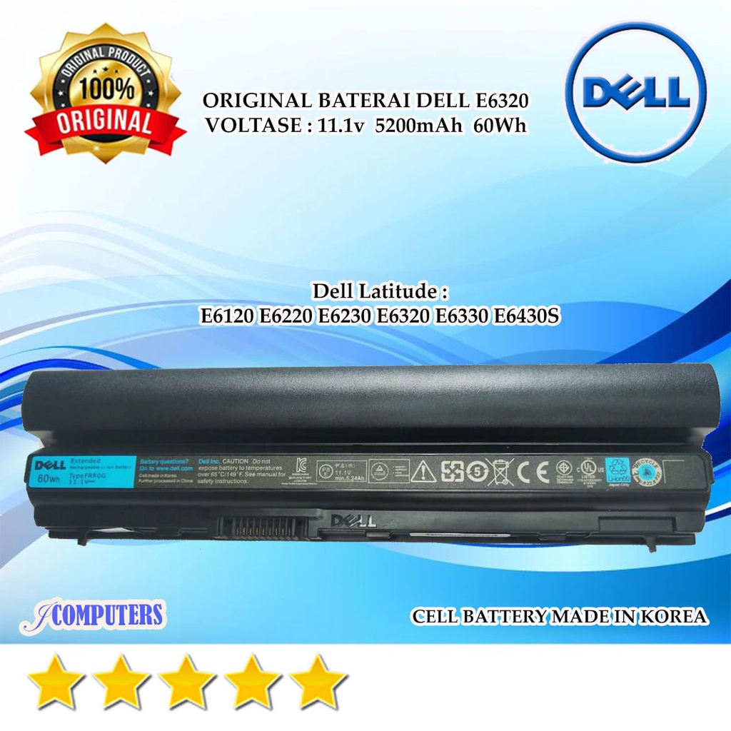 BATERAI DELL LATITUDE E6120 E6220 E6230 E6320 E6320 E6330 E6430S ORI